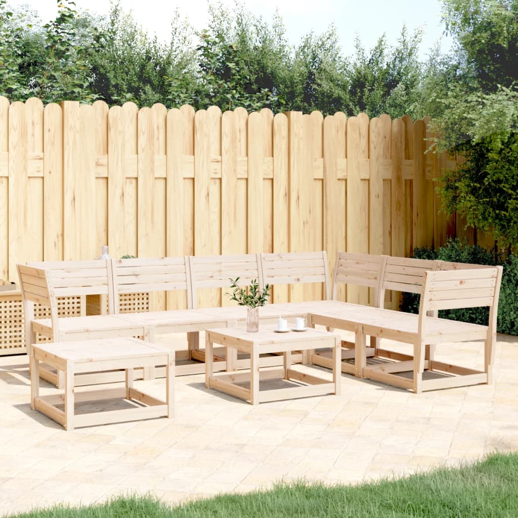7-Tlg. Garten-Lounge-Set Massivholz Kiefer
