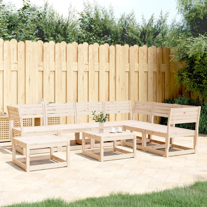 7-Tlg. Garten-Lounge-Set Massivholz Kiefer