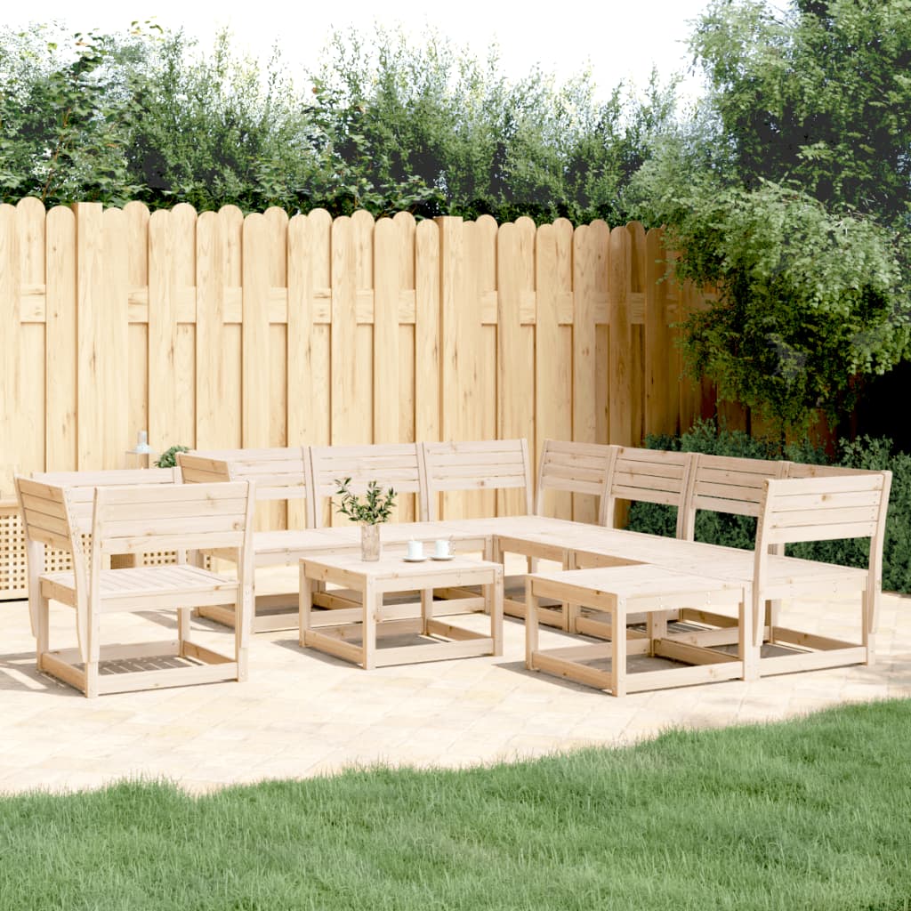 8-Tlg. Garten-Lounge-Set Massivholz Kiefer