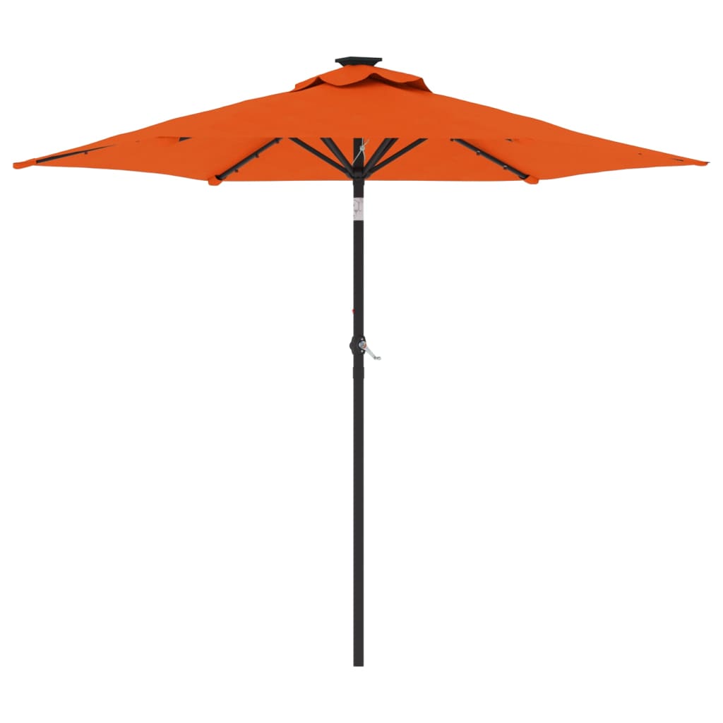 Sonnenschirm Mit Led Und Stahlmast Terracotta 225X225X212 Cm