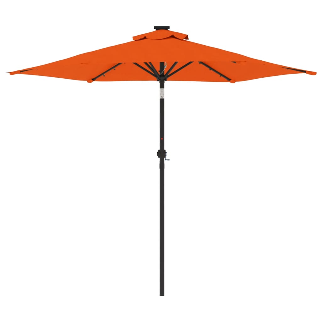 Sonnenschirm Mit Led Und Stahlmast Terracotta 225X225X212 Cm