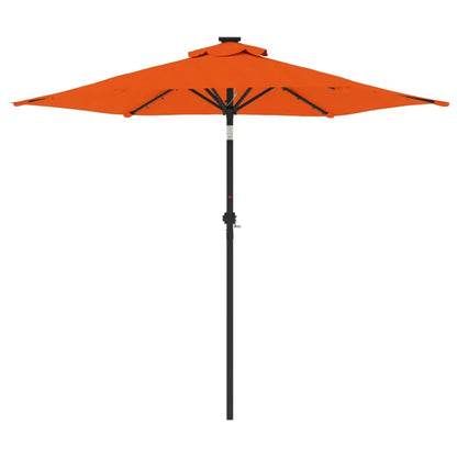Sonnenschirm Mit Led Und Stahlmast Terracotta 225X225X212 Cm