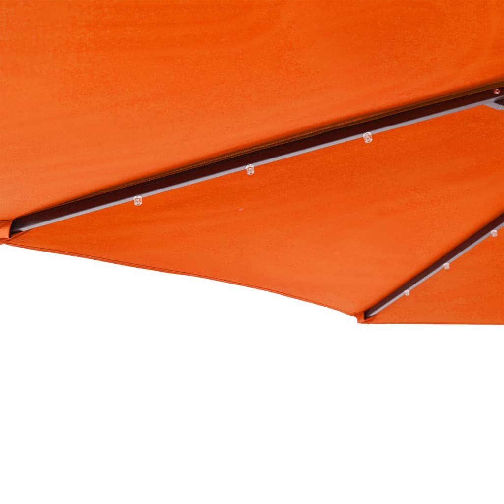 Sonnenschirm Mit Led Und Stahlmast Terracotta 225X225X212 Cm