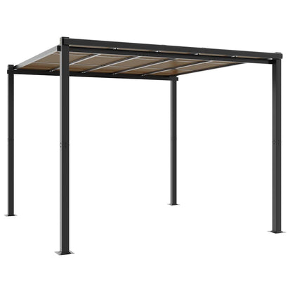 Gartenpavillon Anthrazit 3X3 M Aluminium