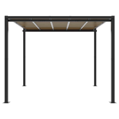 Gartenpavillon Anthrazit 3X3 M Aluminium