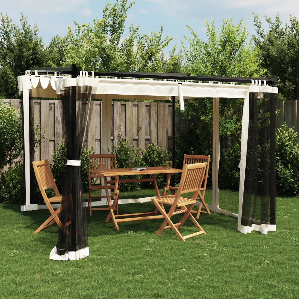 Pavillon Mit Netzwänden 6X3 M Stahl