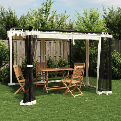 Pavillon Mit Netzwänden 6X3 M Stahl
