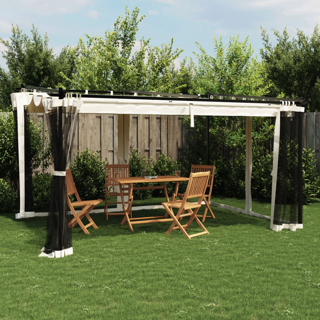 Pavillon Mit Netzwänden 6X3 M Stahl