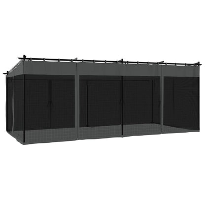 Pavillon Mit Netzwänden 6X3 M Stahl