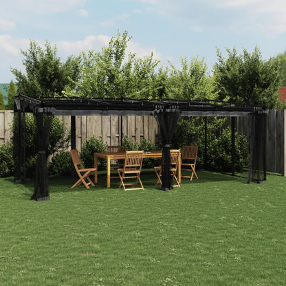 Pavillon Mit Netzwänden 6X3 M Stahl