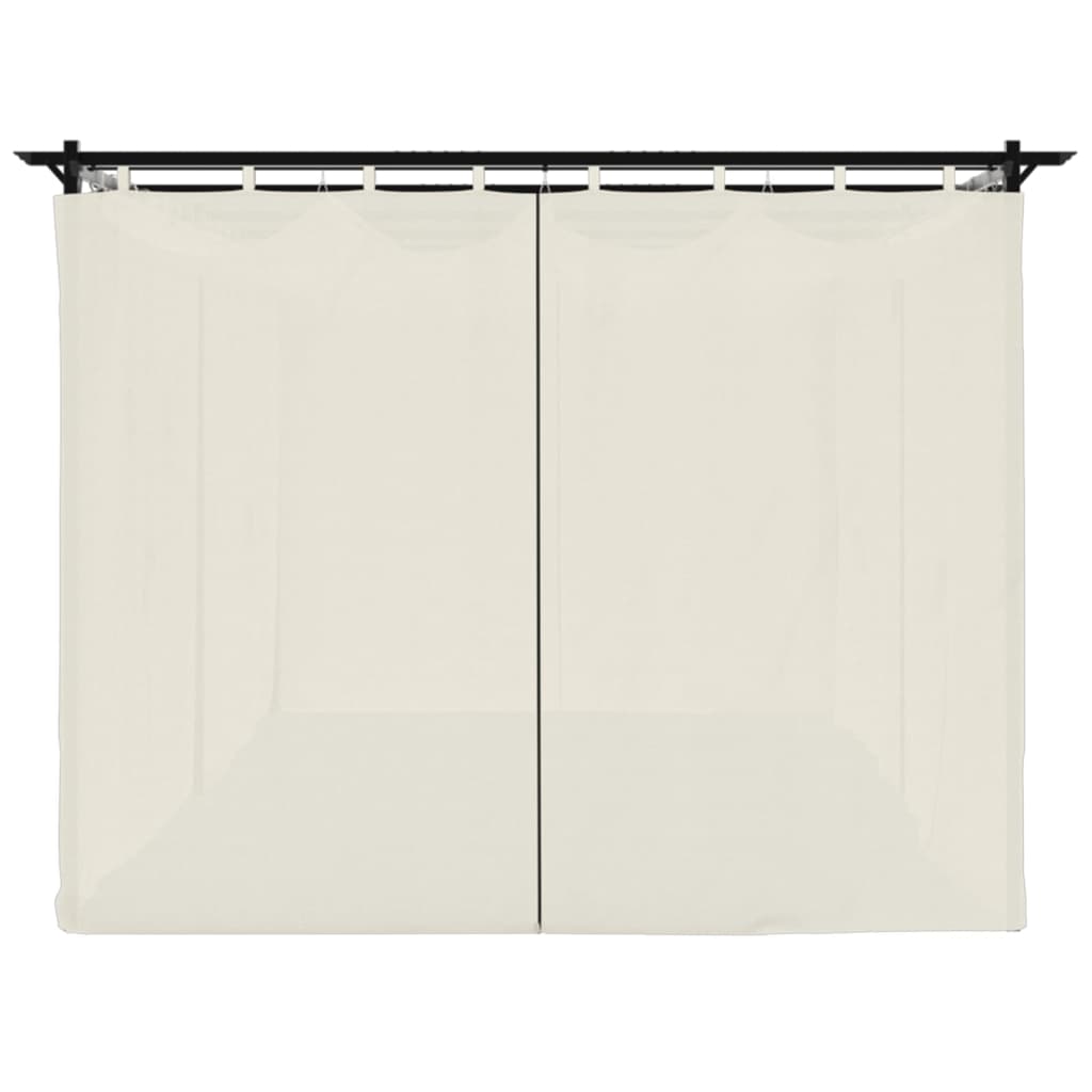 Pavillon Mit Vorhängen 6X3 M Stahl
