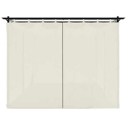 Pavillon Mit Vorhängen 6X3 M Stahl