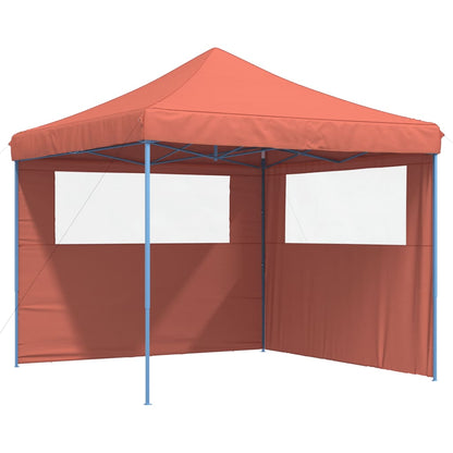 Partyzelt Faltbar Pop-Up Mit 2 Seitenteilen Rot