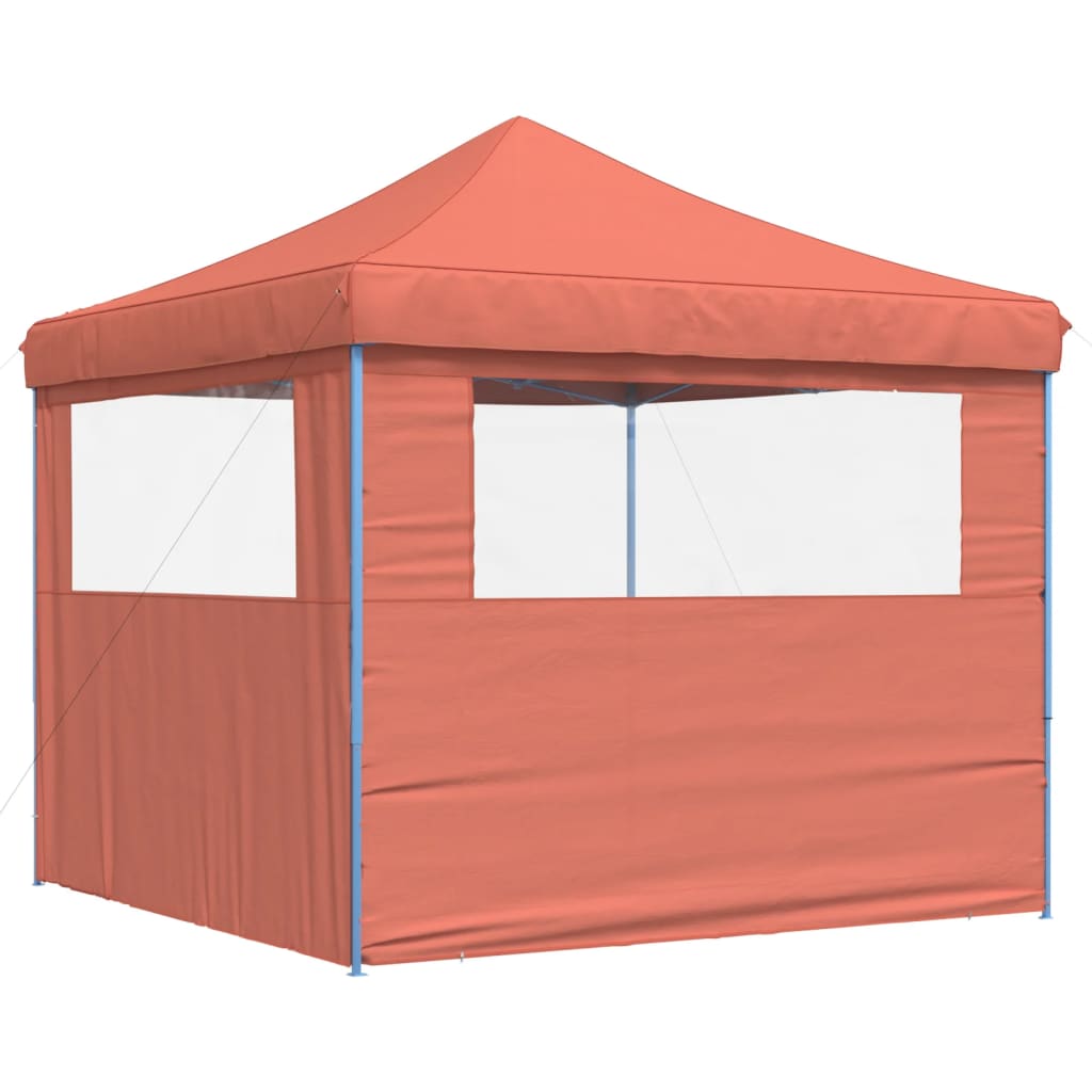 Partyzelt Faltbar Pop-Up Mit 2 Seitenteilen Rot