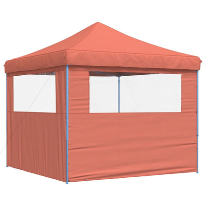 Partyzelt Faltbar Pop-Up Mit 2 Seitenteilen Rot