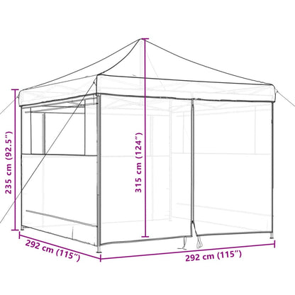 Partyzelt Faltbar Pop-Up Mit 4 Seitenteilen