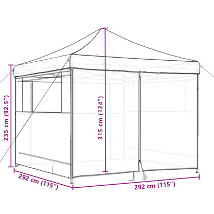 Partyzelt Faltbar Pop-Up Mit 4 Seitenteilen