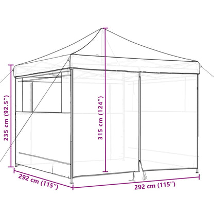 Partyzelt Faltbar Pop-Up Mit 4 Seitenteilen