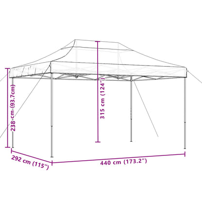 Partyzelt Faltbar Pop-Up 440X292X315 Cm