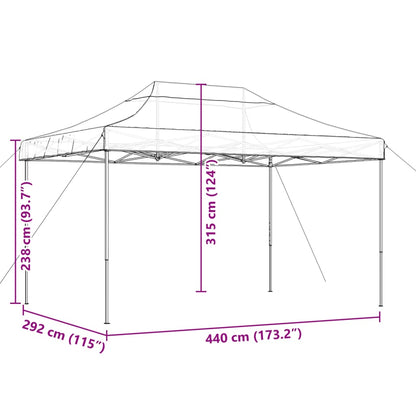 Partyzelt Faltbar Pop-Up 440X292X315 Cm