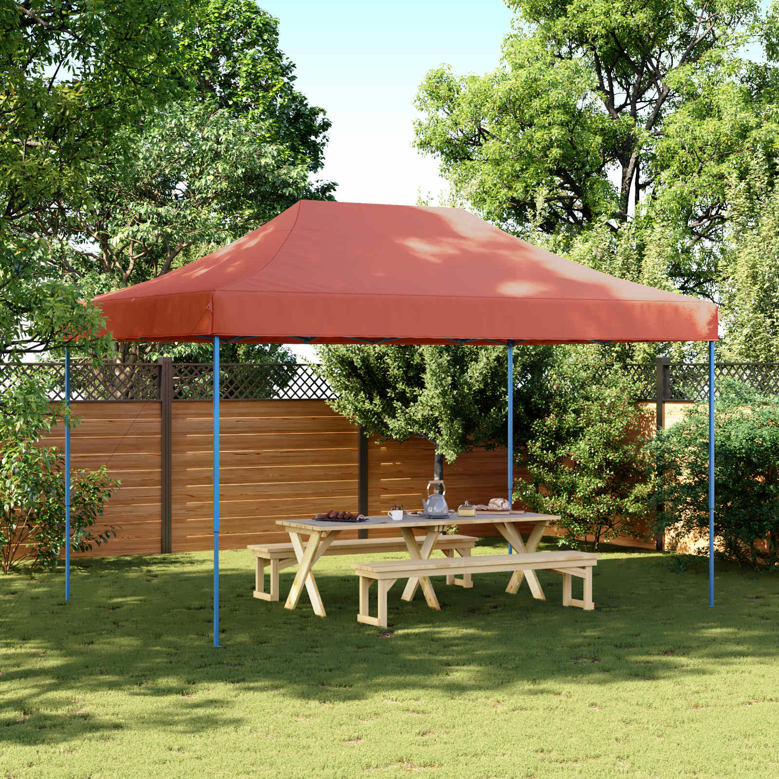 Partyzelt Faltbar Pop-Up Rot 440X292X315 Cm