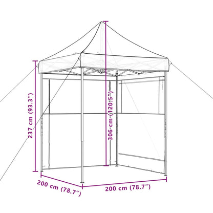 Partyzelt Faltbar Pop-Up Mit 2 Seitenteilen