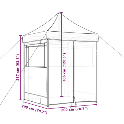 Partyzelt Faltbar Pop-Up Mit 4 Seitenteilen