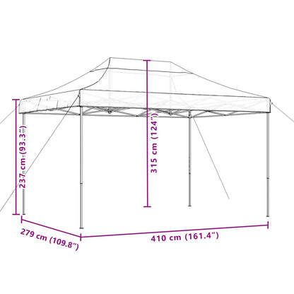 Partyzelt Faltbar Pop-Up Rot 410X279X315 Cm