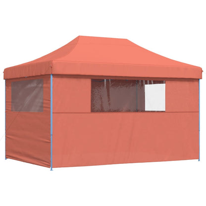 Partyzelt Faltbar Pop-Up Mit 4 Seitenteilen Rot
