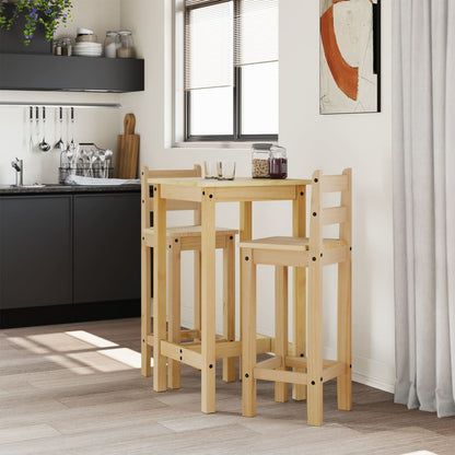 3-Tlg. Bar-Set Massivholz Kiefer