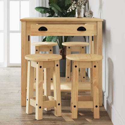 5-Tlg. Bar-Set Massivholz Kiefer