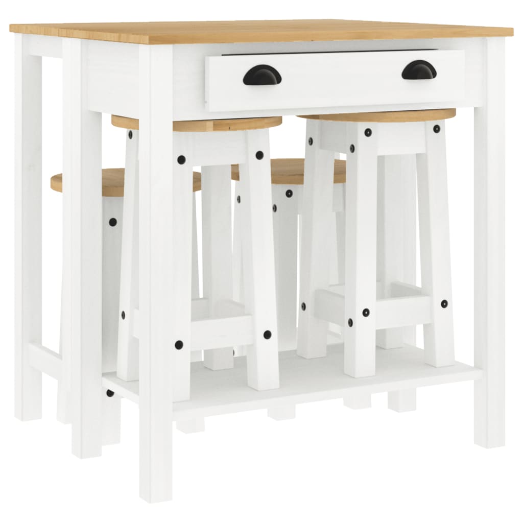 5-Tlg. Bar-Set Massivholz Kiefer