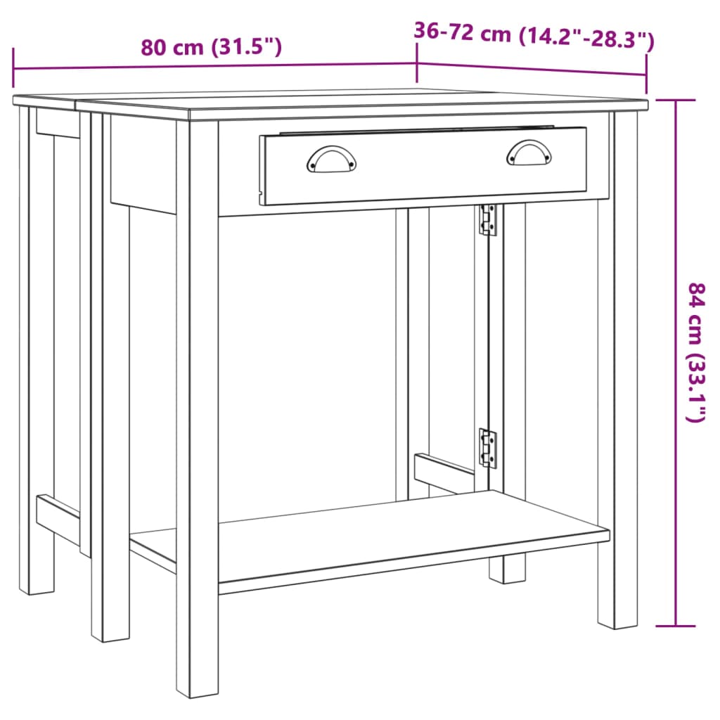 5-Tlg. Bar-Set Massivholz Kiefer