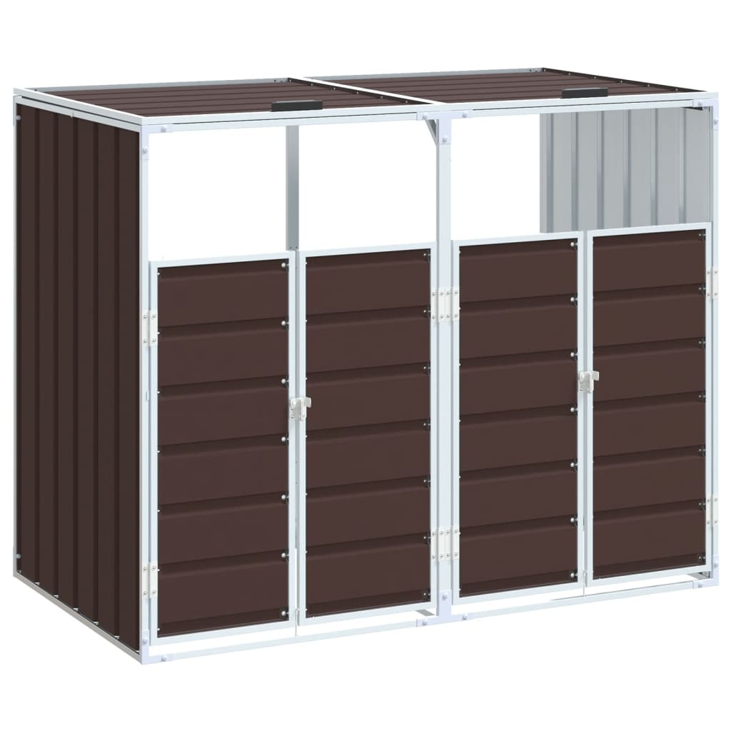 Mülltonnenbox Für 2 Tonnen 144X81X113 Cm Stahl