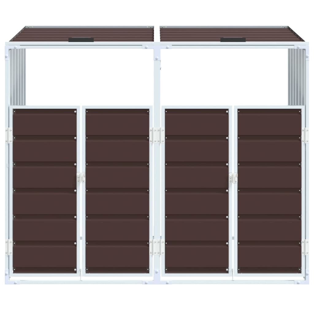 Mülltonnenbox Für 2 Tonnen 144X81X113 Cm Stahl