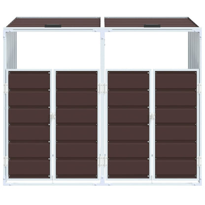 Mülltonnenbox Für 2 Tonnen 144X81X113 Cm Stahl
