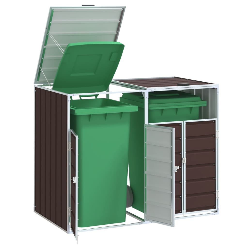 Mülltonnenbox Für 2 Tonnen 144X81X113 Cm Stahl