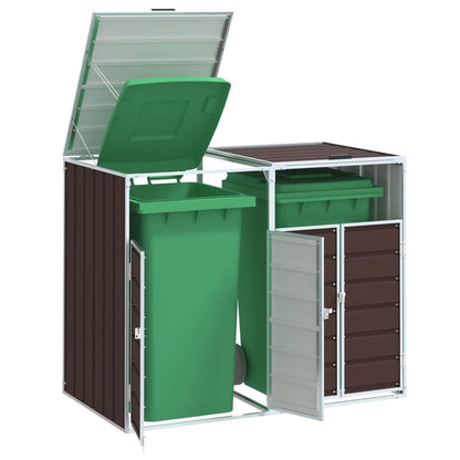 Mülltonnenbox Für 2 Tonnen 144X81X113 Cm Stahl