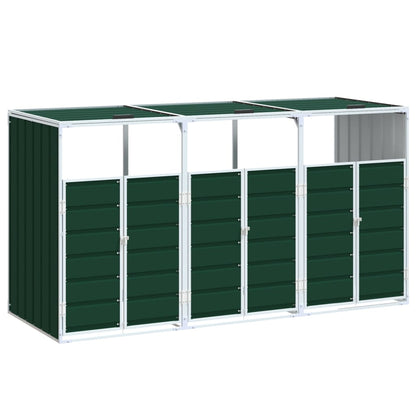 Mülltonnenbox Für 3 Tonnen 216X81X115 Cm Stahl