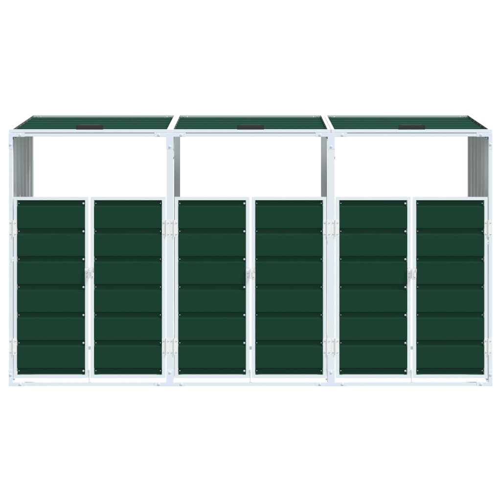 Mülltonnenbox Für 3 Tonnen 216X81X115 Cm Stahl