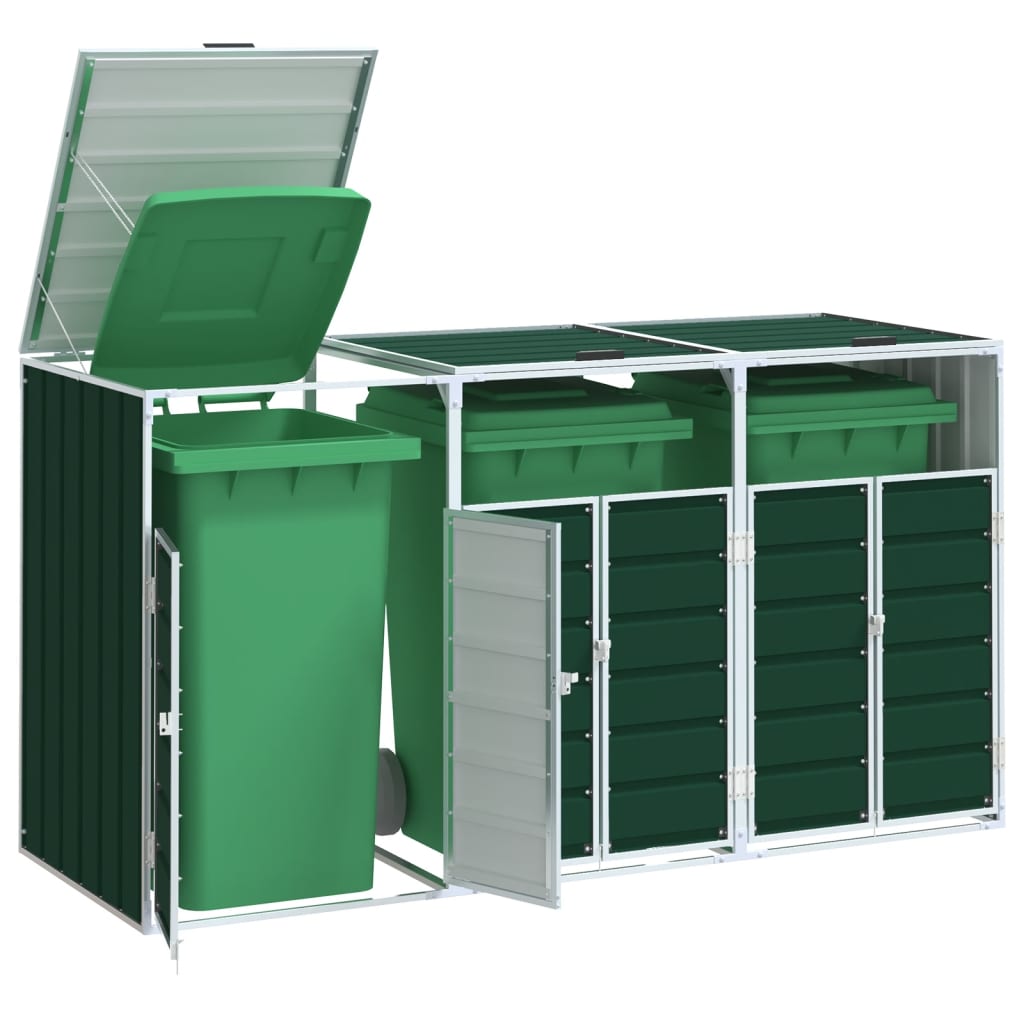 Mülltonnenbox Für 3 Tonnen 216X81X115 Cm Stahl