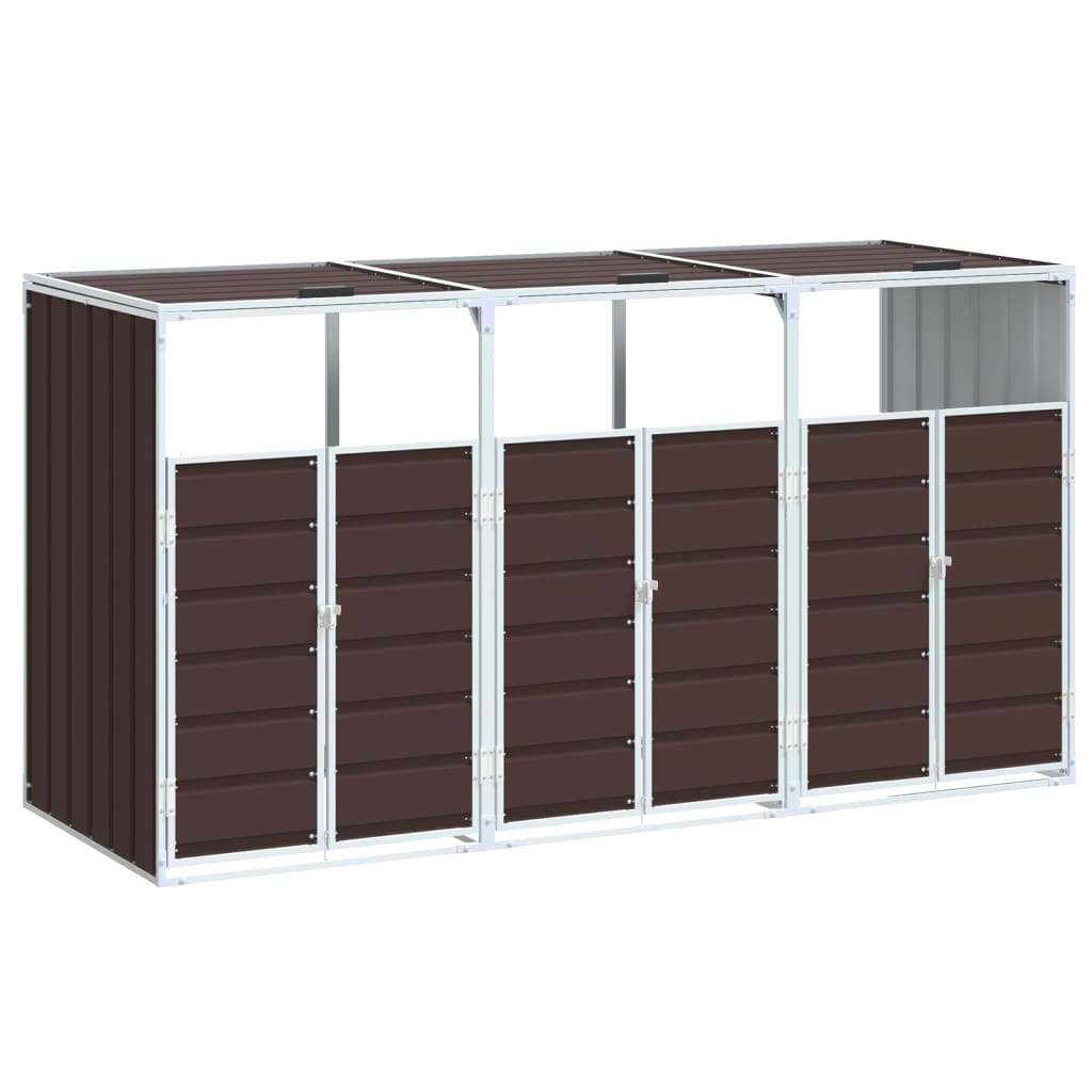 Mülltonnenbox Für 3 Tonnen 216X81X115 Cm Stahl