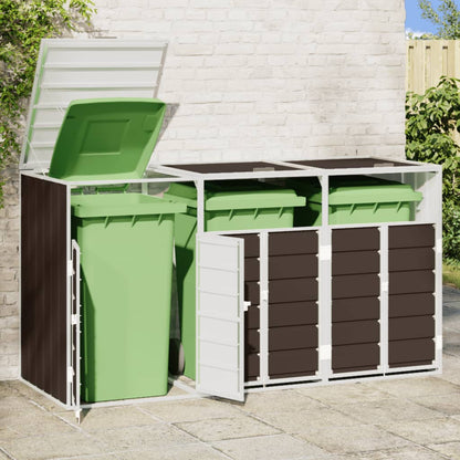 Mülltonnenbox Für 3 Tonnen 216X81X115 Cm Stahl