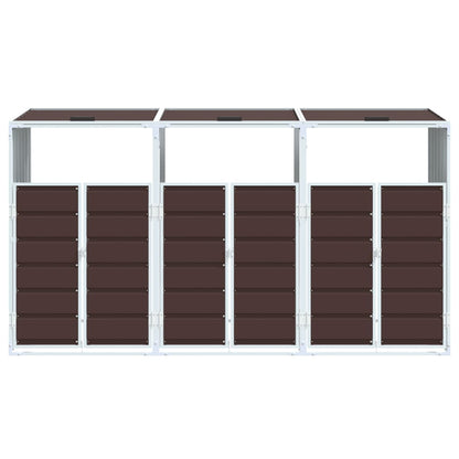 Mülltonnenbox Für 3 Tonnen 216X81X115 Cm Stahl