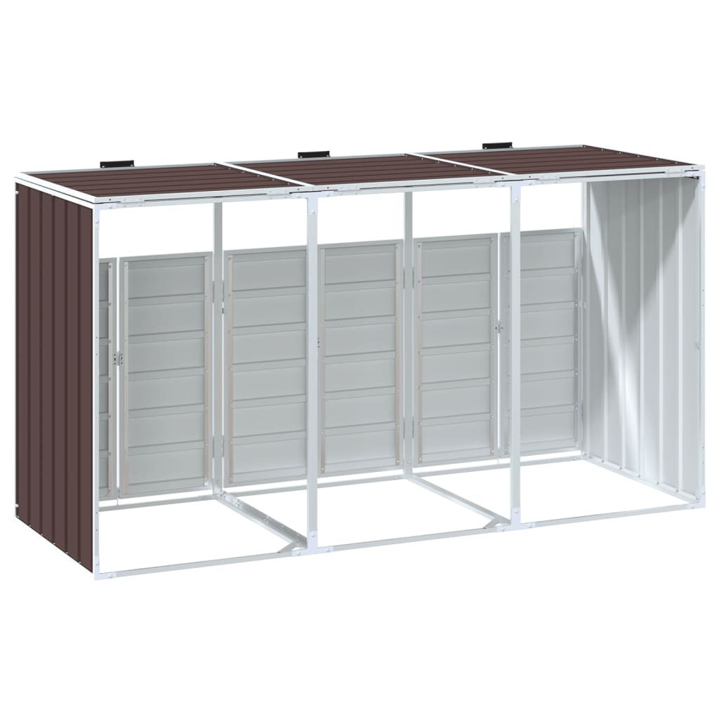 Mülltonnenbox Für 3 Tonnen 216X81X115 Cm Stahl
