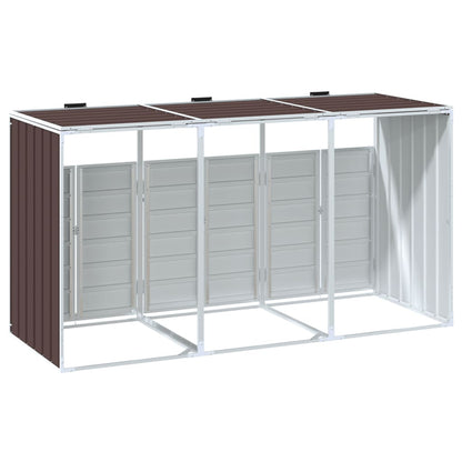Mülltonnenbox Für 3 Tonnen 216X81X115 Cm Stahl