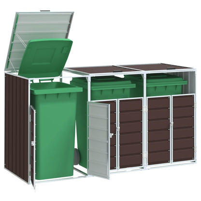 Mülltonnenbox Für 3 Tonnen 216X81X115 Cm Stahl