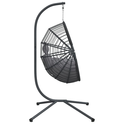 Hängesessel Ei-Design Mit Ständer Rattan Und Stahl