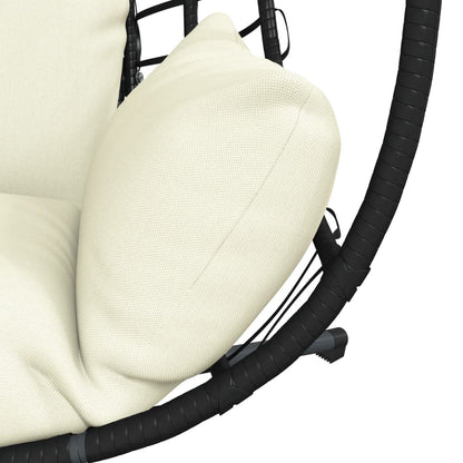 Hängesessel Ei-Design Mit Ständer Rattan Und Stahl