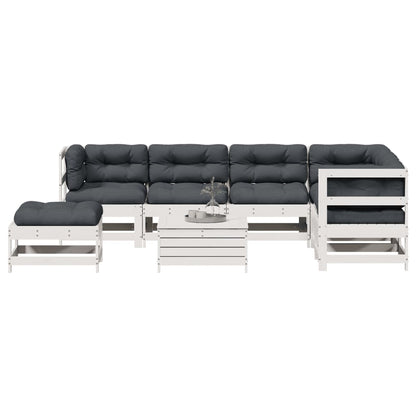 8-Tlg. Garten-Lounge-Set Mit Kissen Imprägniertes Kiefernholz